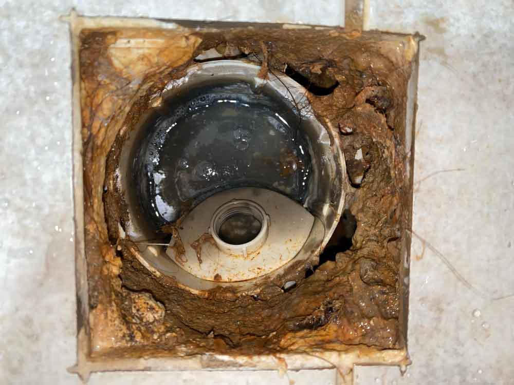 severely clogged drain